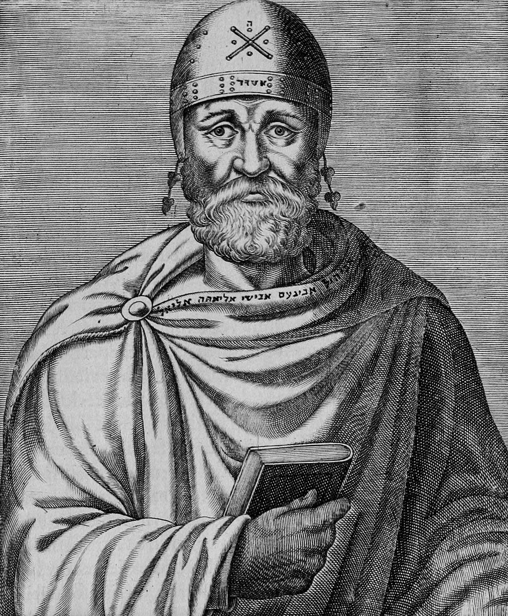 Portrait of Philo of Alexandria, half-length to front, with book in his right hand